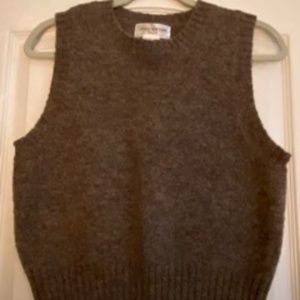 Brown / Gray Knit Sweater Vest